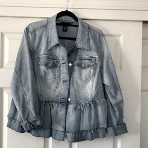 Lane Bryant Peplum Jean Jacket